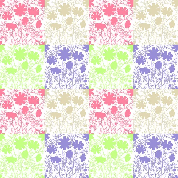 Abstrait Motif Coloré Sans Couture Avec Texture Florale Pour Papier — Image vectorielle