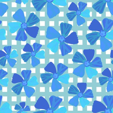 Çiçeklerin kusursuz deseni. Çanlar el çizimi, vektör çizimleri.