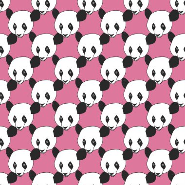Panda ile kusursuz vektör deseni