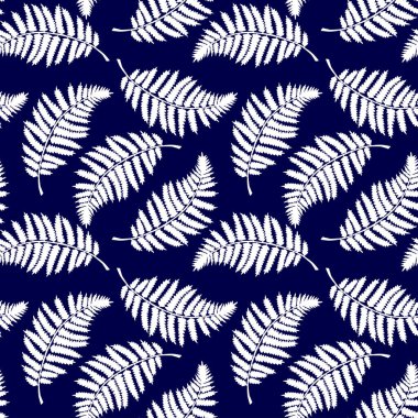 Tropikal yapraklı kusursuz vektör deseni