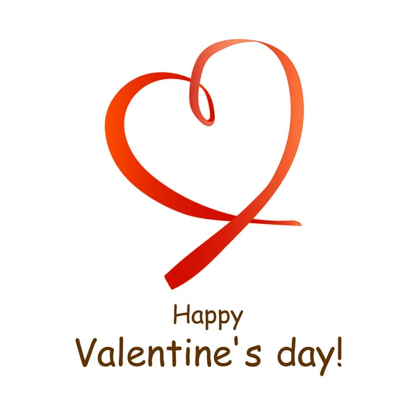 Cartão Decorativo Com Feliz Dia Dos Namorados Texto Coração Conceito —  Vetores de Stock