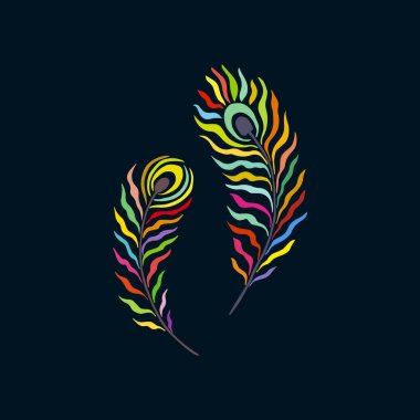 Tavuskuşu kuş tüyleri pürüzsüz desen. Vektör hisse senedi illüstrasyonu E10