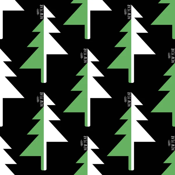 モミの木のシームレスな新年のパターン ベクターストックイラストEps10 — ストックベクタ
