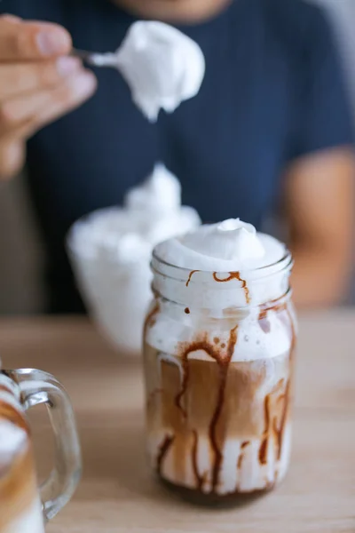 Läckra Iced Mocha Kaffe — Stockfoto