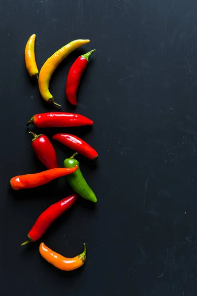 Red Green Yelow Chili Peppers Mix — Stock Photo, Image