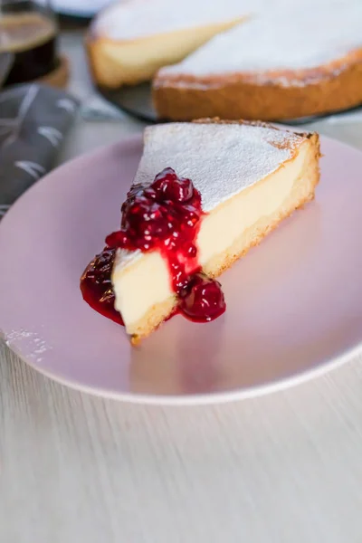 Tarta de queso al horno — Foto de Stock