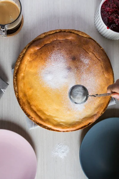 Hacer tarta de queso — Foto de Stock