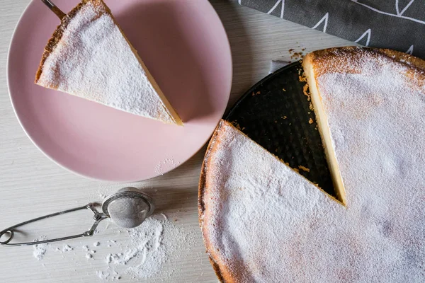 Herstellung von Käsekuchen — Stockfoto