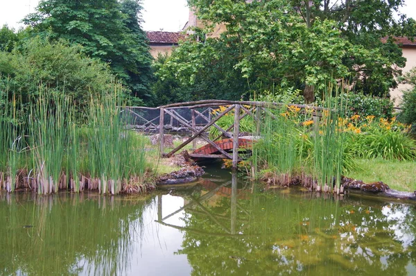 Kleiner See Park Villa Ventaglio Florenz Italien — Stockfoto