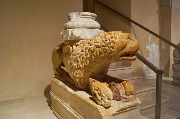 Leões Estilofóricos Catedral Museu Diocesano Parma Itália — Fotografia de Stock