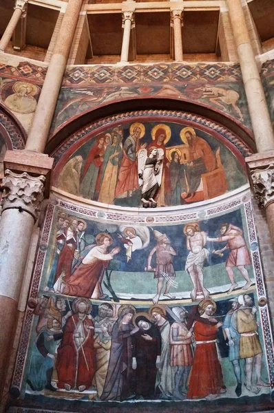 Intérieur Baptistère Parme Italie — Photo