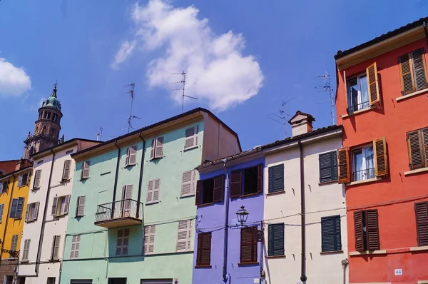 Типичные Красочные Дома Парма Италия Стоковое Фото