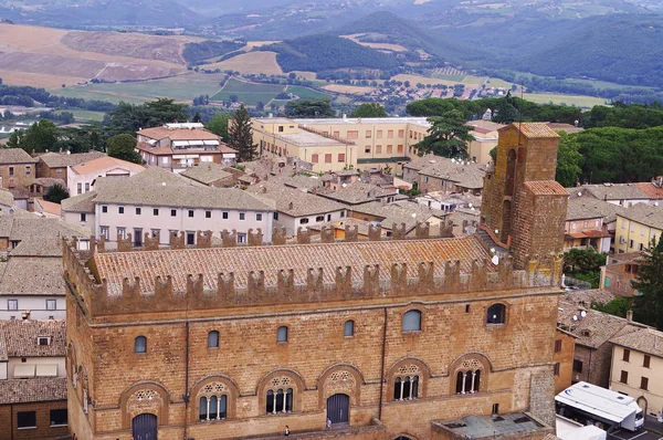 Vista Aérea Del Palacio Popolo Orvieto Italia —  Fotos de Stock