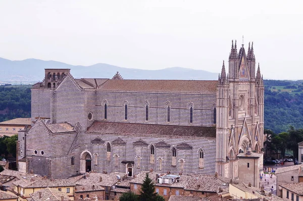 Orvieto Talya Katedral Havadan Görünümü — Stok fotoğraf