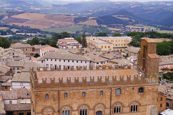 Vista Aérea Del Palacio Popolo Orvieto Italia —  Fotos de Stock