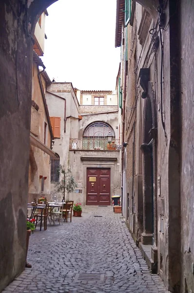 Típica Calle Orvieto Italia —  Fotos de Stock