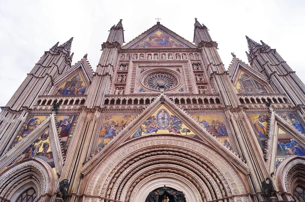 Facade Orvieto Cathedral Italy — Stock Photo, Image