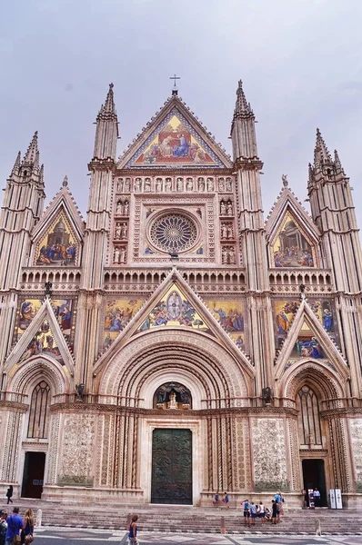 Fachada Catedral Orvieto Italia — Foto de Stock