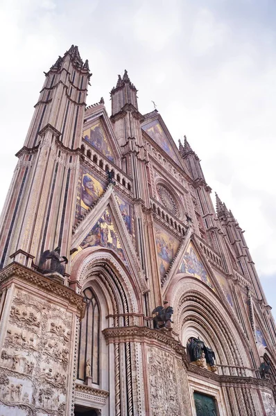 Fachada Catedral Orvieto Italia — Foto de Stock