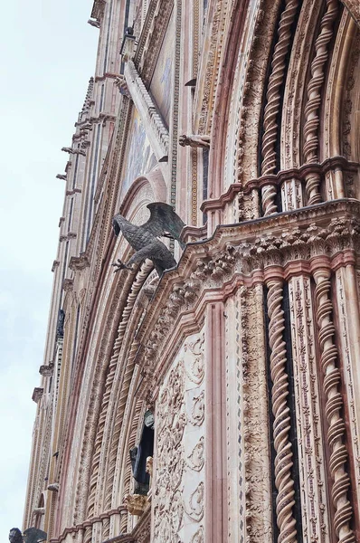 Dettaglio Della Facciata Del Duomo Orvieto — Foto Stock