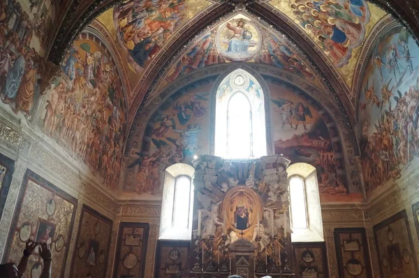 Frescos Dentro Catedral Orvieto Italia — Foto de Stock