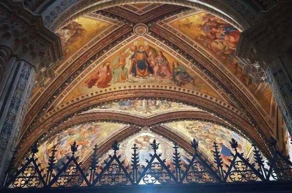 Frescos Dentro Catedral Orvieto Italia — Foto de Stock