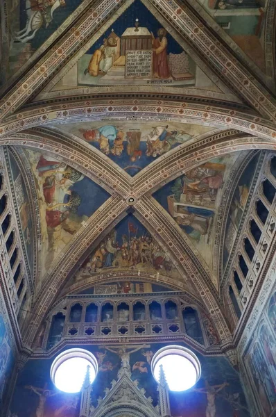 Fresce Interiorul Catedralei Din Orvieto Italia — Fotografie, imagine de stoc