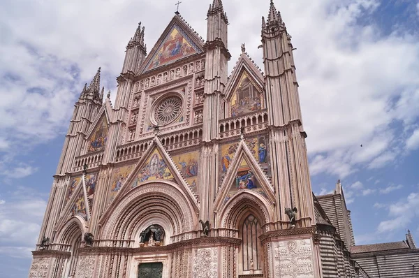 Fachada Catedral Orvieto Italia —  Fotos de Stock