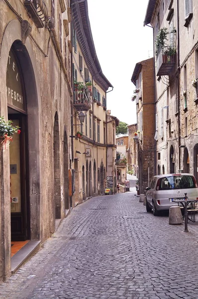Типичная Улица Орвието Италия — стоковое фото