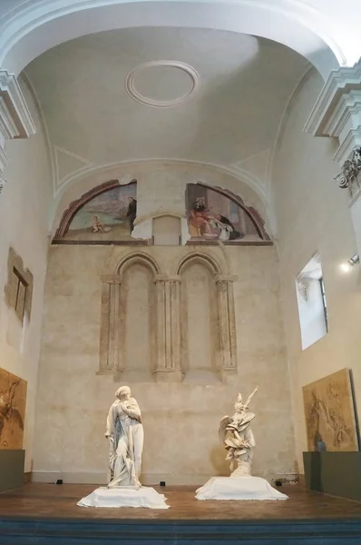 意大利奥维耶托圣奥古斯丁前教堂内部 — 图库照片