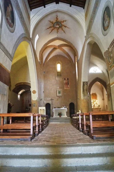 Interior San Giovenale Church Orvieto Italy — Stock Photo, Image