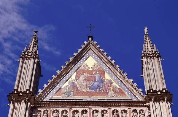Detalle Fachada Catedral Orvieto Italia —  Fotos de Stock