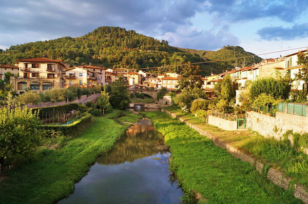 The Muccione stream in Vicchio, Tuscany, Italy