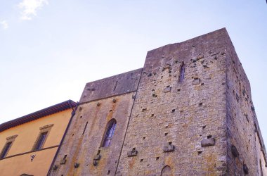 Toscano tower house, Volterra, Toskana, İtalya