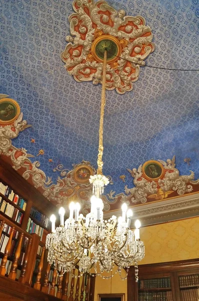 Lampe Intérieur Palais Viti Volterra Toscane Italie — Photo