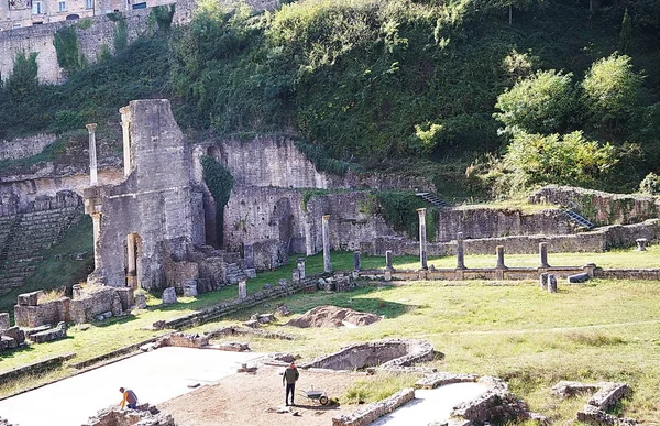 Volterra, Toskana, İtalya'nın Roma Tiyatrosu