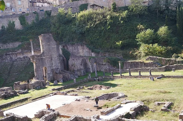 Volterra Toskana Talya Nın Roma Tiyatrosu — Stok fotoğraf