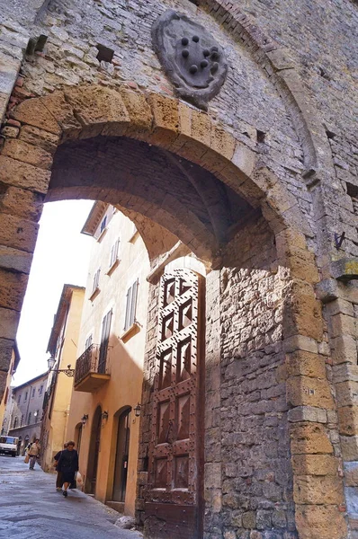 Portão Florentino Volterra Toscana Itália — Fotografia de Stock