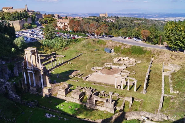 Ρωμαϊκό Θέατρο Της Volterra Τοσκάνη Ιταλία — Φωτογραφία Αρχείου