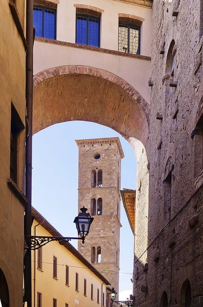 Calle Típica Volterra Toscana Italia —  Fotos de Stock