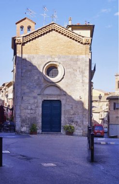 Küçük kilise merkezi Volterra, Toskana, İtalya