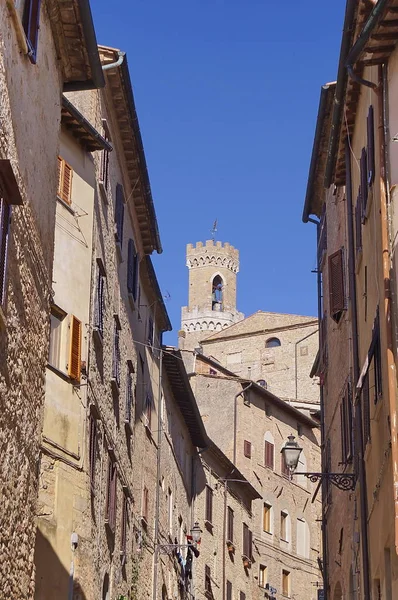 Tipik Volterra Caddesi Toskana Talya — Stok fotoğraf