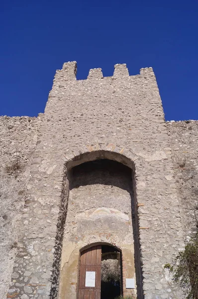 阿雷奇城堡的入口门 萨勒诺 意大利 — 图库照片