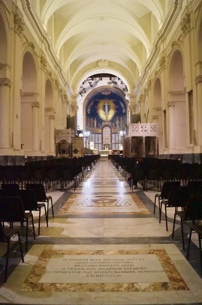 Interieur Van Kathedraal Van Salerno Italië — Stockfoto