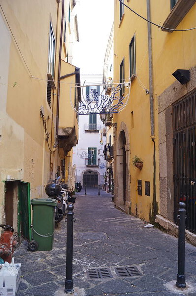 Typical alley in the Old Town of Salerno, Italy