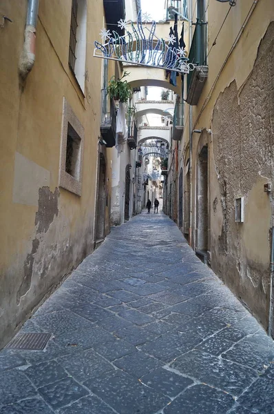 Typowy Aleja Starego Miasta Salerno Włochy — Zdjęcie stockowe