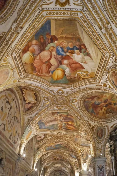Krypta Katedrály Salerno Itálie — Stock fotografie