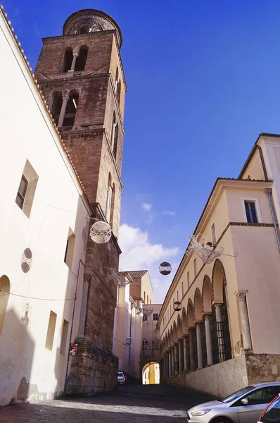 Torre Sino Catedral Salerno Itália — Fotografia de Stock