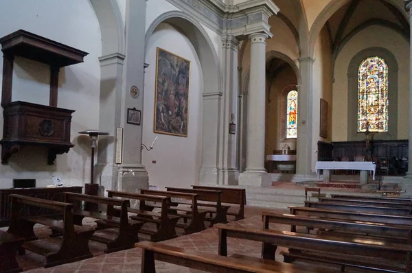 Interiören San Francesco Kyrkan Chiusi Toscana Italien — Stockfoto