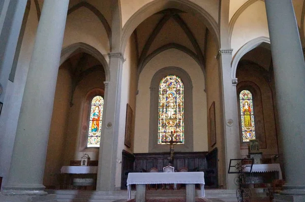Wnętrze Kościoła San Francesco Chiusi Toskania Włochy — Zdjęcie stockowe